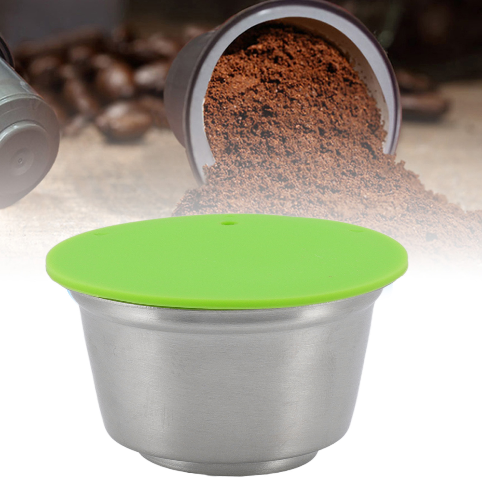 Nachfüllbarer Edelstahl-filterbecher, Kompatibel Mit Dem Nestlé Dolce Gusto Kaffeekapsel-set (grün)