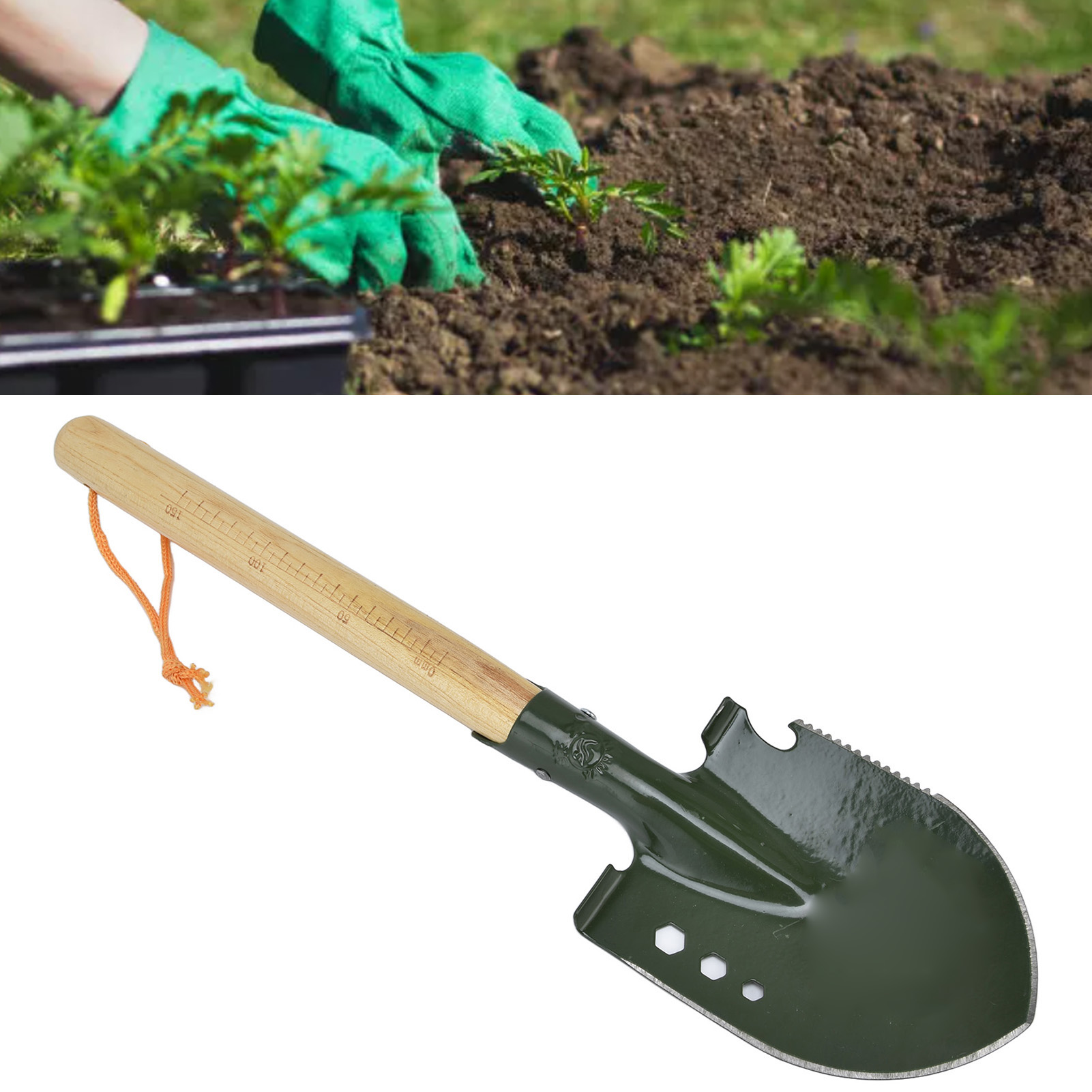 Tragbarer Gartenspaten, Kleiner, Am Auto Montierter Spaten, Multifunktionaler Militärspaten