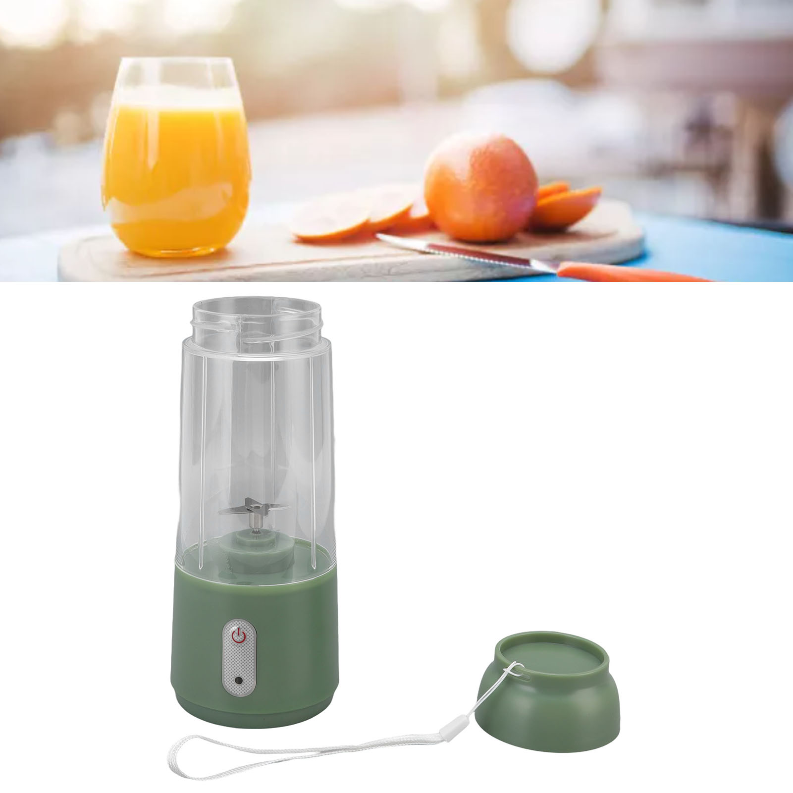 Mini-entsafter, Tragbar, Kabellos, Mit Kleinem, Wiederbefüllbarem Becher, Hellgrün