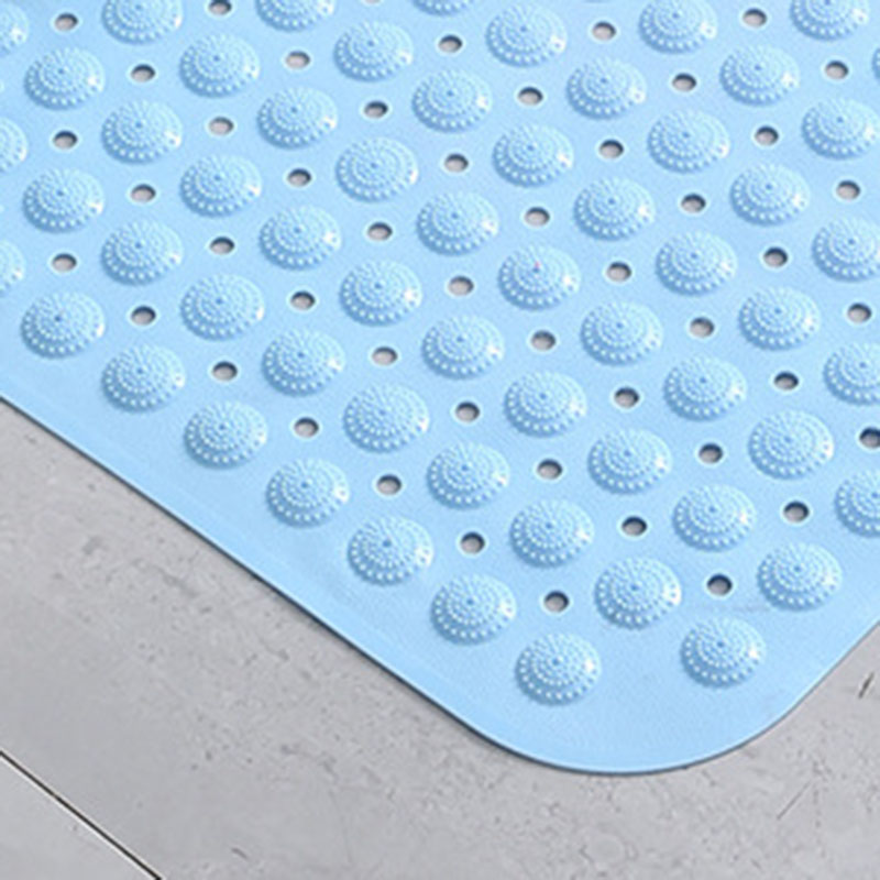Rutschfeste Pvc-badematte Mit Saugnäpfen, Bade-/massagematte Für Die Toilette, Himmelblau, 35 X 70 Cm