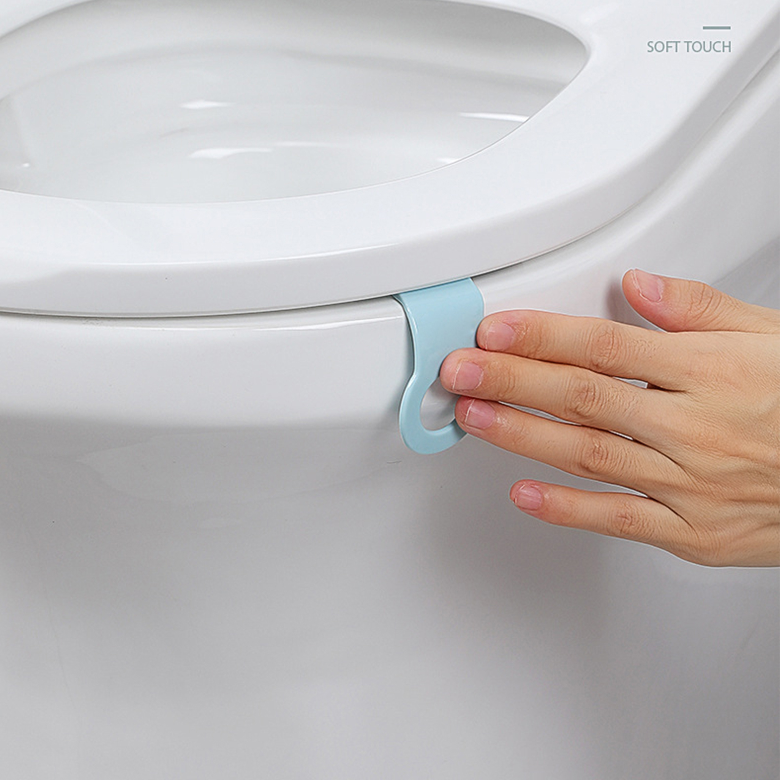 Set Mit 2 Toilettensitzhebern, Toilettensitzöffnern, Schmutzabweisend, Für Den Hausgebrauch Mit Griff, Hellblau.