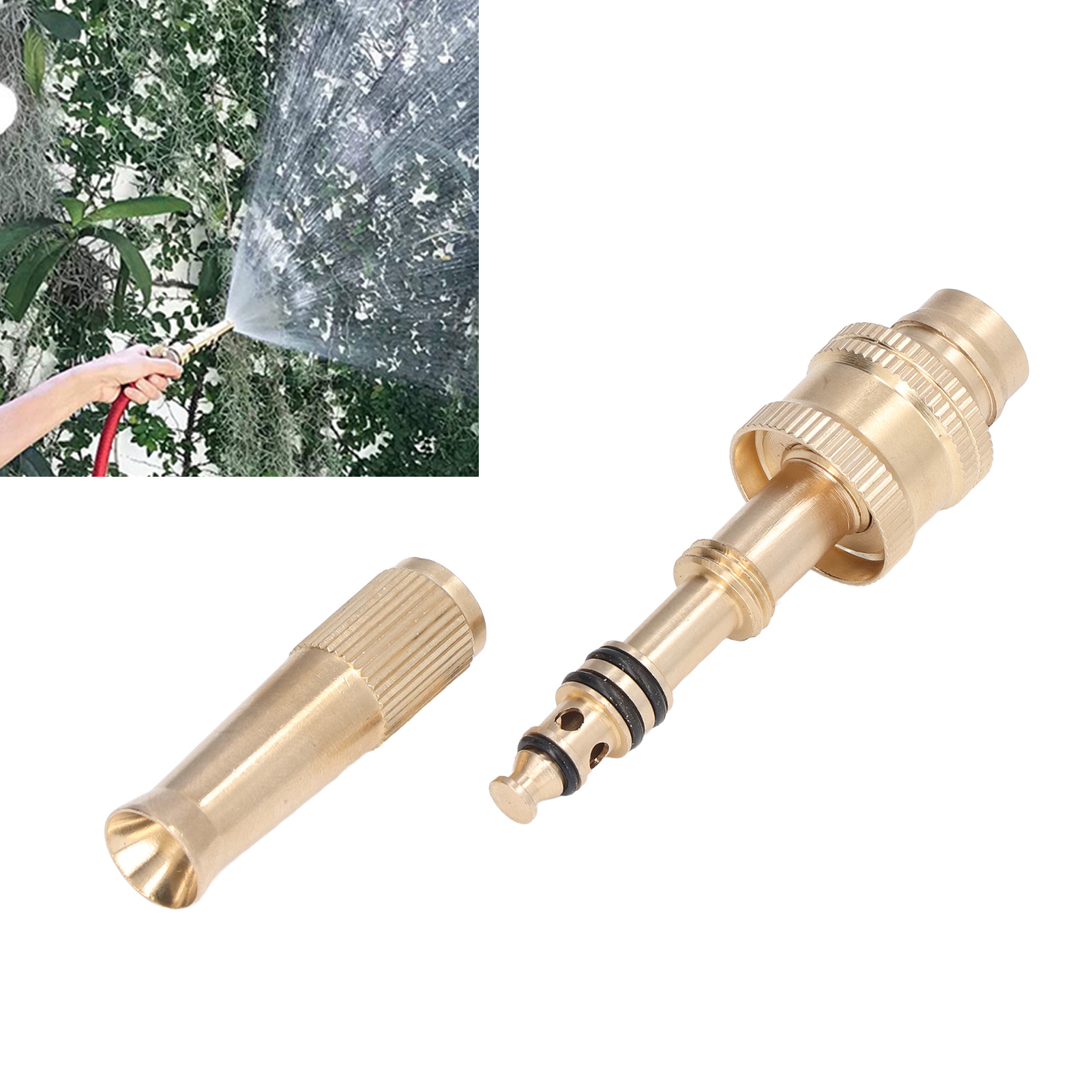 Hochdruck-wasserpistole Zur Autobewässerung Mit Gartenschlauch Und Gartenschlauch-anschlussset Mit G1/2-innengewinde