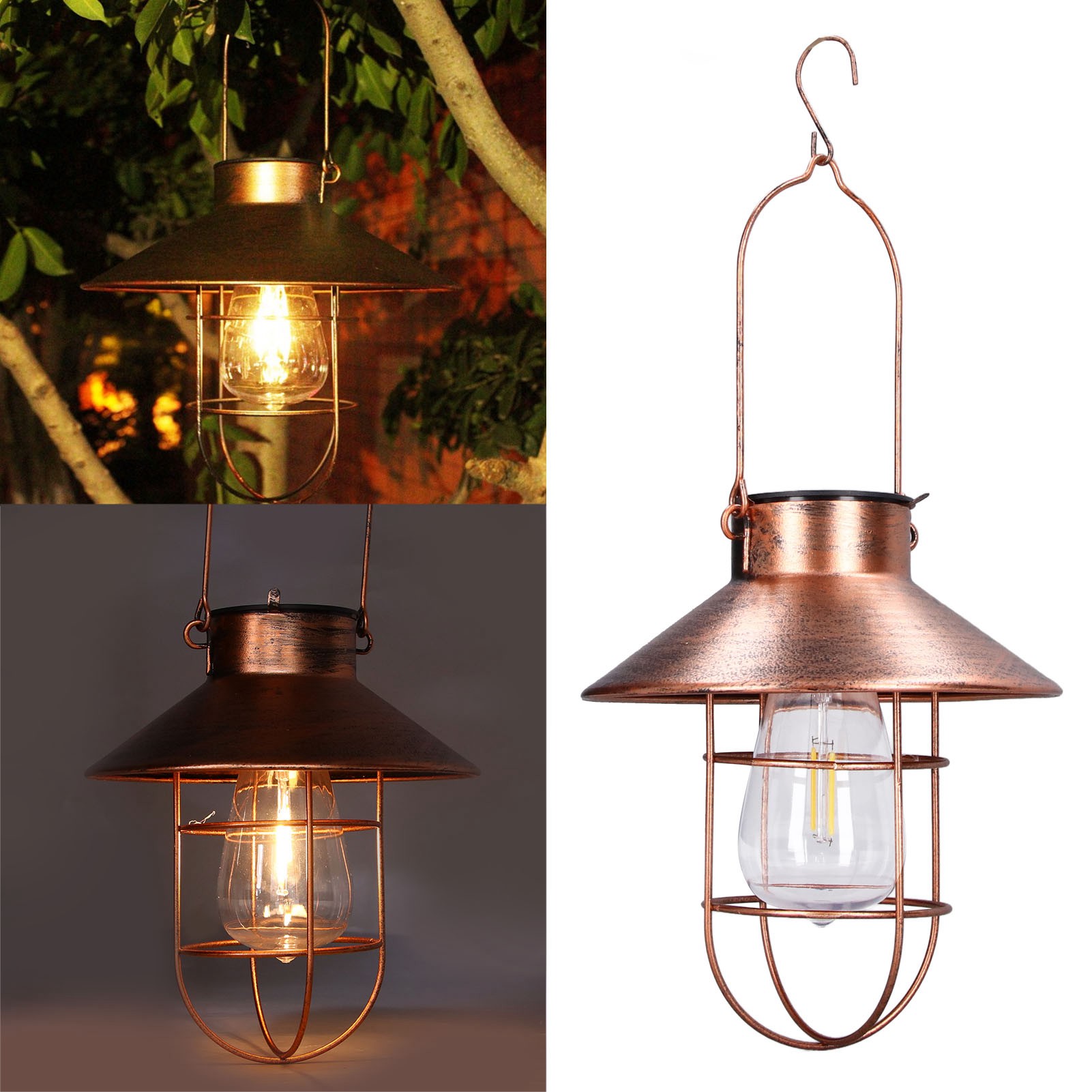 Led-solar-pendelleuchte, Dekorative Retro-lampe Für Garten Und Terrasse.