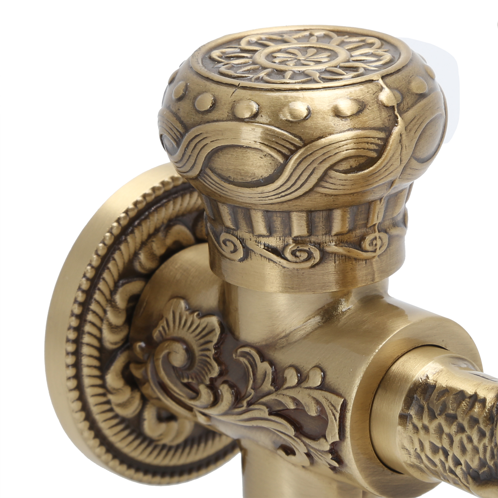 Wandmontierter Messing-waschmaschinenhahn G1/2 Im Retro-stil Für Warm- Und Kaltwasser, Badezimmeraccessoires