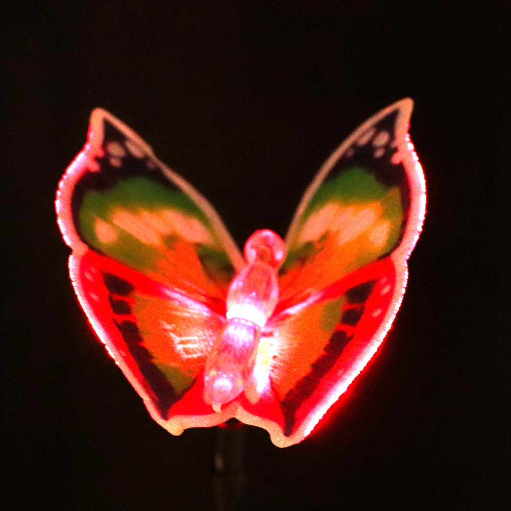 Wasserdichte, Solarbetriebene, Mehrfarbige Led-gartenleuchte In Schmetterlingsform (grün)