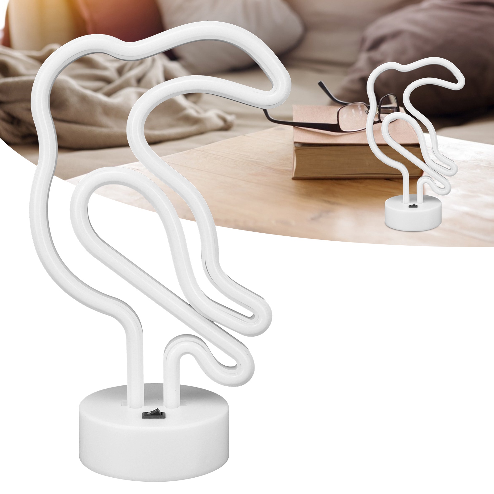 Buntes, Neonfarbenes Led-nachtlicht In Vogelform Für Zuhause, Hochzeiten Und Partys – Usb-/batteriebetrieb
