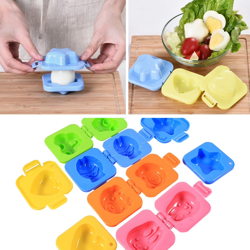 6er-set Niedliche Und Praktische Eierformen In Cartoon-form Zum Kochen Und Für Bento-boxen, Ideal Für Kinder. Küchen- Und Bastelzubehör Für Kinder.
