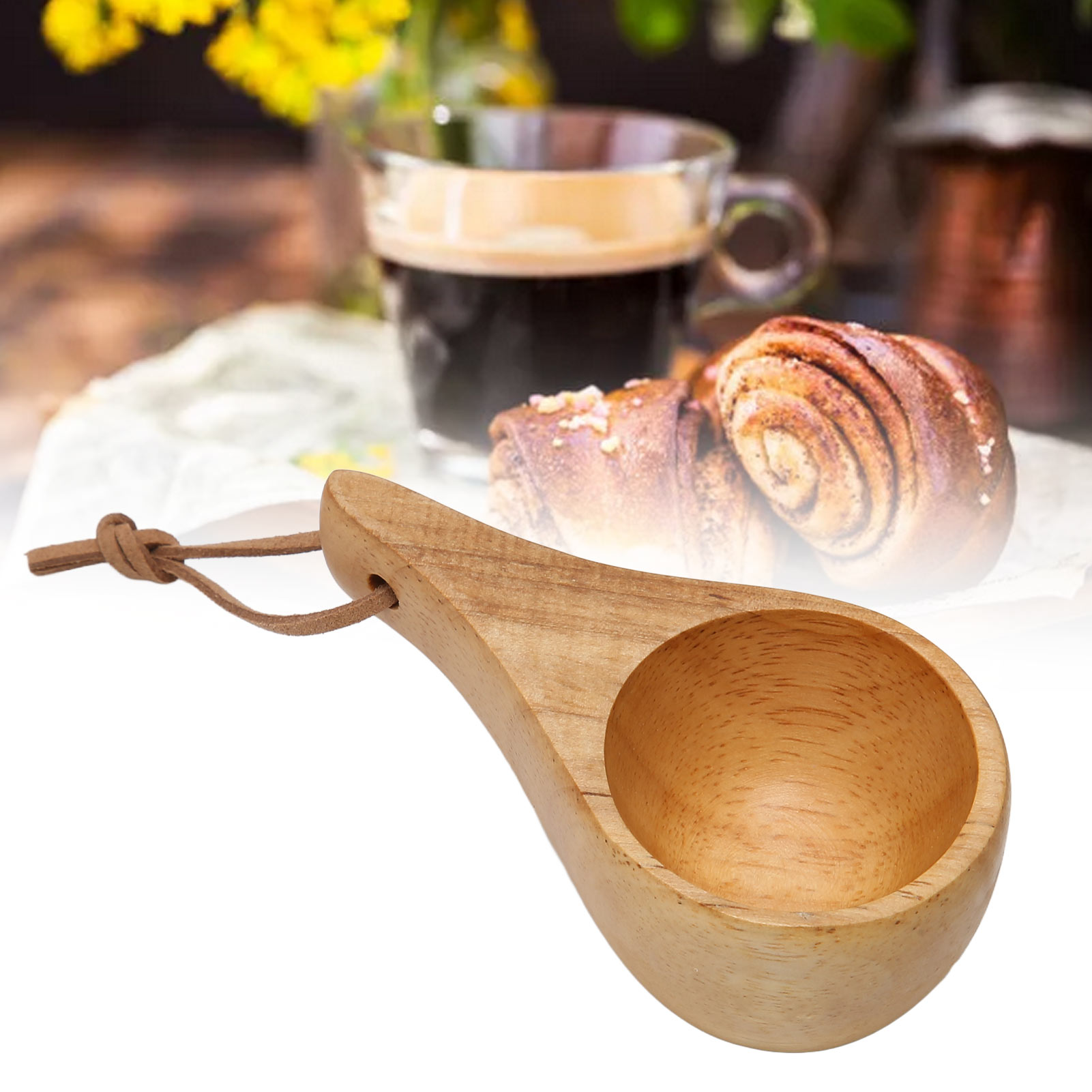 Kreativer Becher Aus Gummibaumholz, Tragbarer Kaffeebecher Aus Holz, Finnischer Becher Mit Henkel, Mini-becher Aus Gummibaumholz.