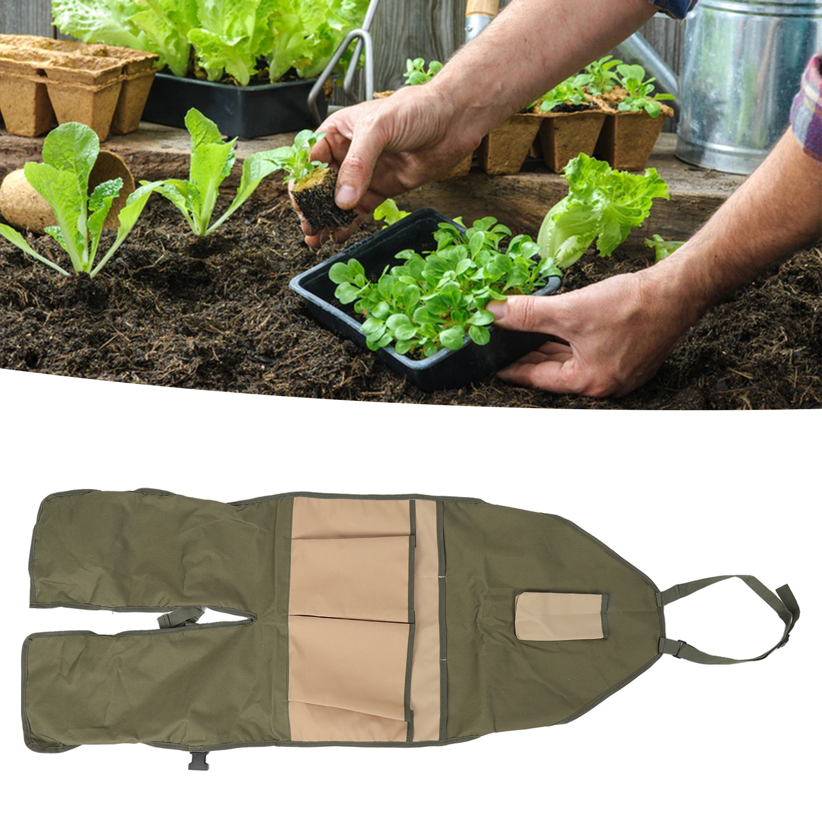 Gartengamasche, Mehrtaschen-gamasche Für Den Außenbereich Zum Pflanzenschneiden, Erntegamasche, Schmutzabweisende Schürze.