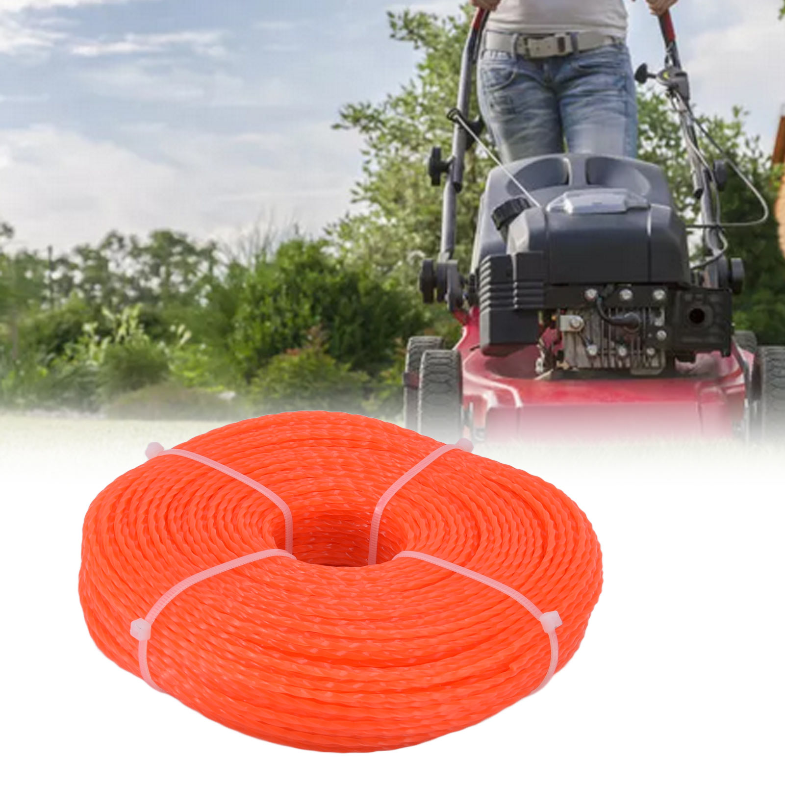 Robuste Orangefarbene 2,4-mm-trimmerfadenspule, 120 M - Geeignet Für Husqvarna, Ryobi, Stihl Und Andere Trimmeraufsätze.