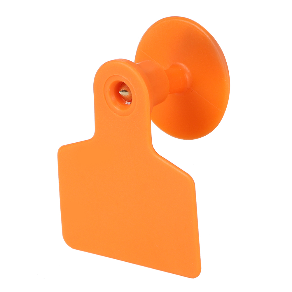 Packung Mit 100 Nummerierten Ohrmarken Für Nutztiere (schweine, Kühe, Schafe), Orange Farbe, 48 X 40 Mm.