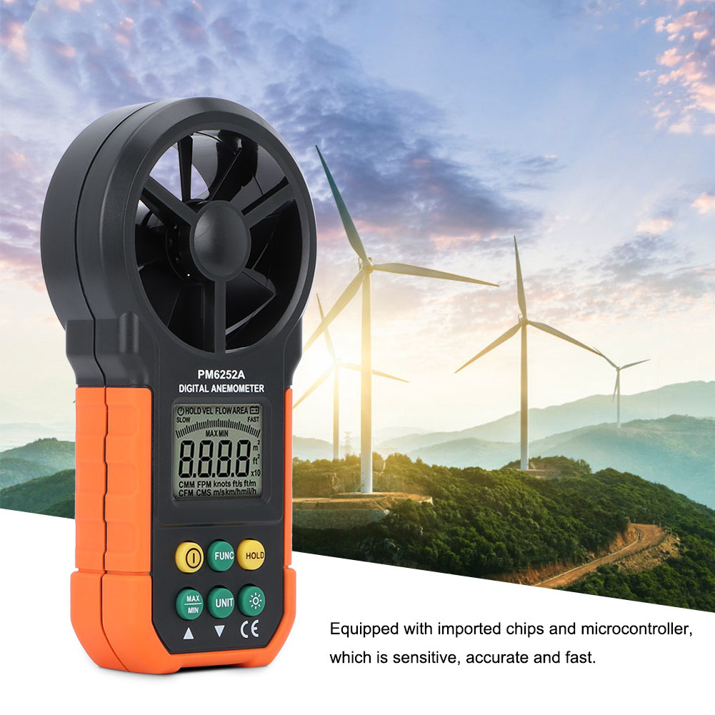 Pm6252a Tragbares Digitales Anemometer – Instrument Zur Messung Von Windgeschwindigkeit Und Luftvolumen
