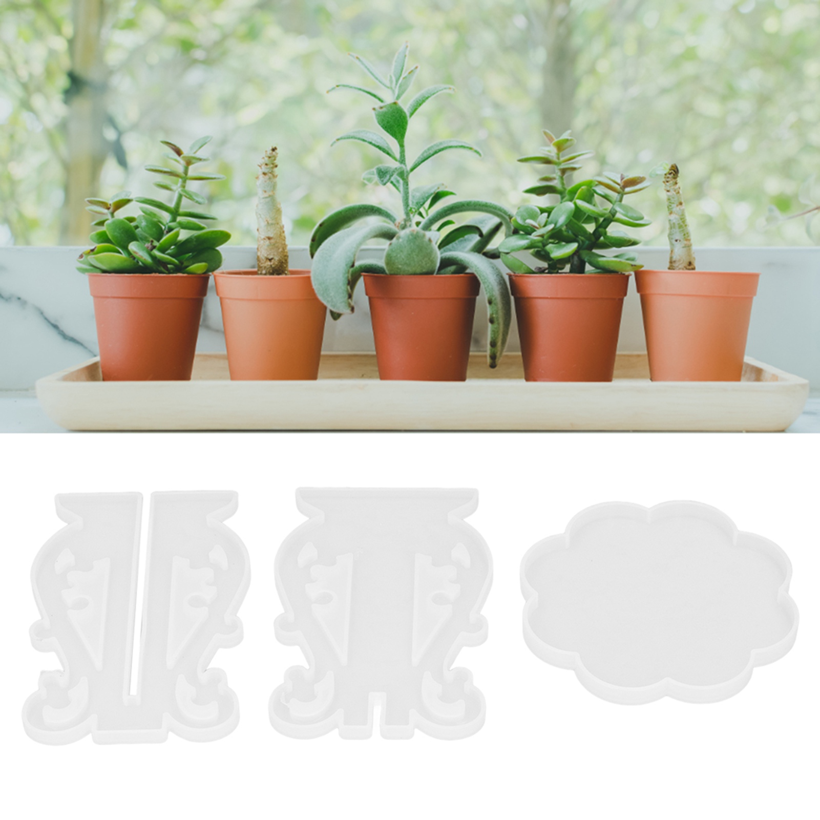 Blumentopfhalter-form Aus Kristall-epoxidharz, Unregelmäßige Form, Astmotiv, Diy Silikonform Im Europäischen Spiegelstil Form Im Europäischen Stil 60-732
