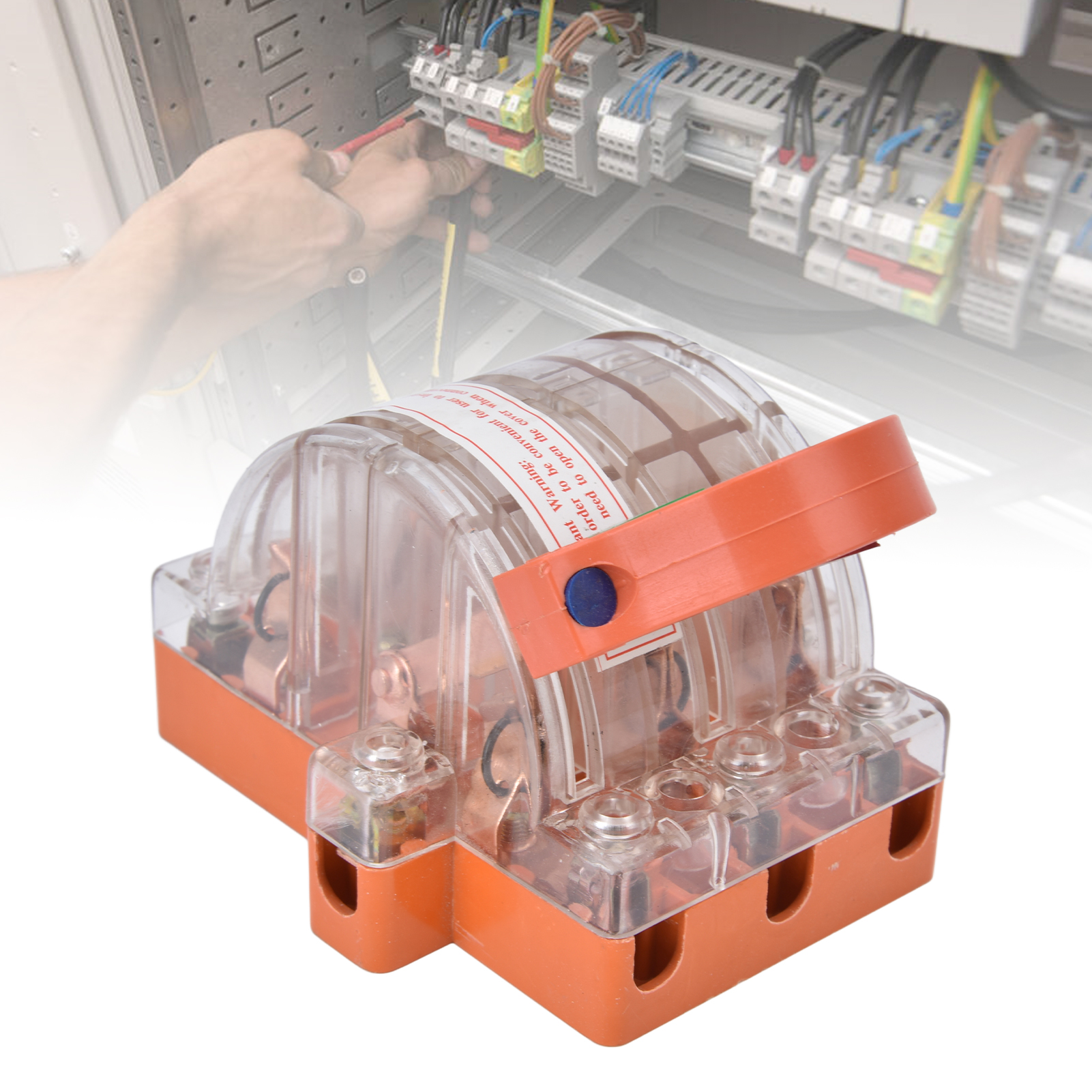 Zweipoliger, Dreipoliger, 32 A, Transparentes Ganzkupfergehäuse Mit Kontrollleuchte, 380 V Ac, Bidirektionaler Messerschalter.