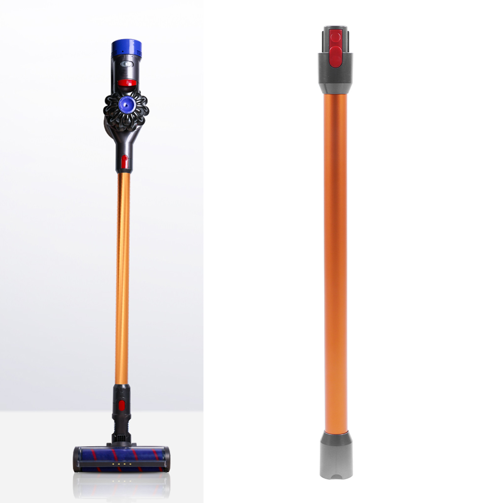 Orangefarbenes Gerades Verlängerungsrohr Für Dyson V7/v8/v10/v11 Staubsauger