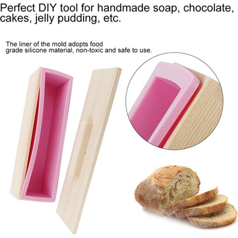 Rechteckige Silikon-seifenform Mit Deckel, 900 Ml, Diy-werkzeug Zum Backen Von Kuchen, Glasuren Und Pralinen.