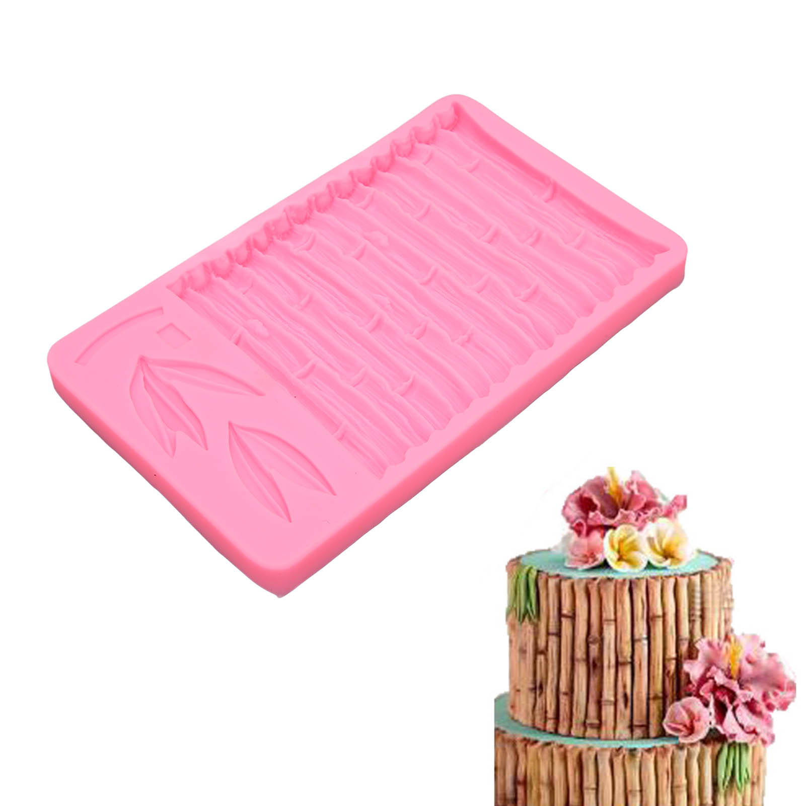 Silikonform Mit Chinesischer Bambusstruktur, Floß- Und Bambusblatt-förmige Gebäckform, Fondant- Und Schokoladenform Für Diy-kuchen.