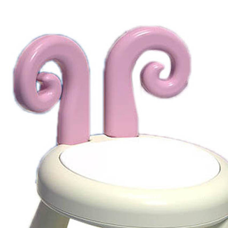 Dicker Kinderhocker, Quietschstuhl, Kinderstuhl Mit Kunststoffrückenlehne, Kleiner Babystuhl, Kleiner Rutschfester Hocker, Ausführung Mit Weichem Pvc-kissen