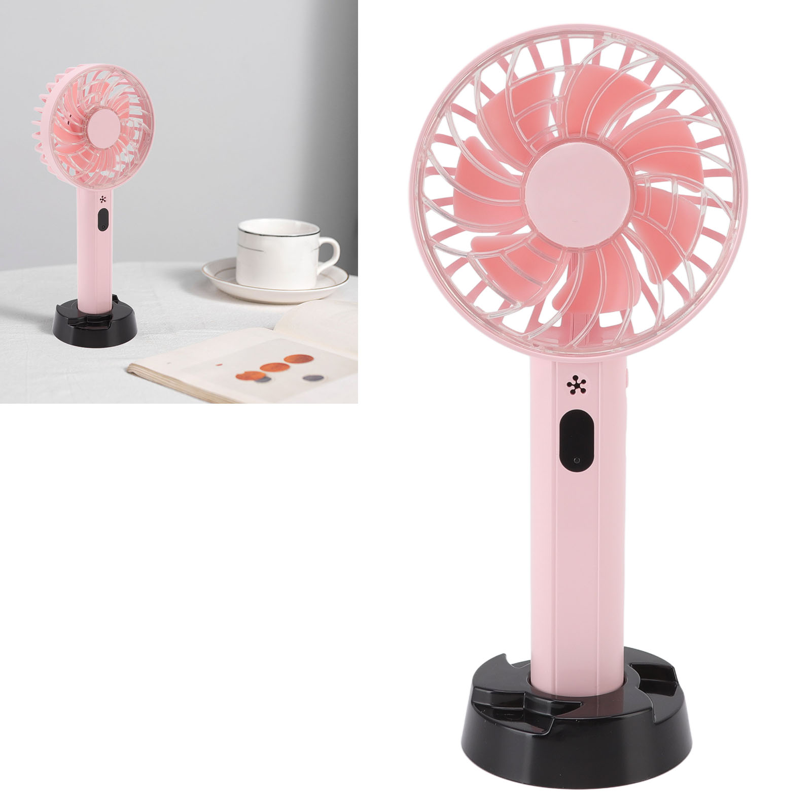 Mini-negativionenventilator, Tragbarer Usb-ventilator Für Den Schreibtisch Oder Den Außenbereich, Rosa