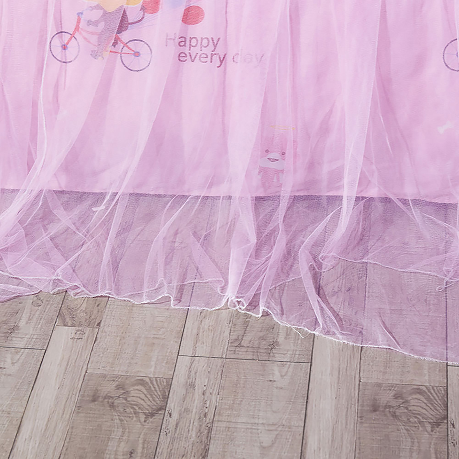 Rundes Moskitonetz Aus Spitze Im Prinzessinnenstil Für Ein Kinderbett (rosa)