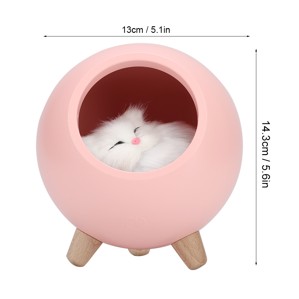 Niedliches Katzen-nachtlicht, Kleines Haustierhaus, Rosa Led-nachtlicht, Stimmungsbeleuchtung Fürs Schlafzimmer