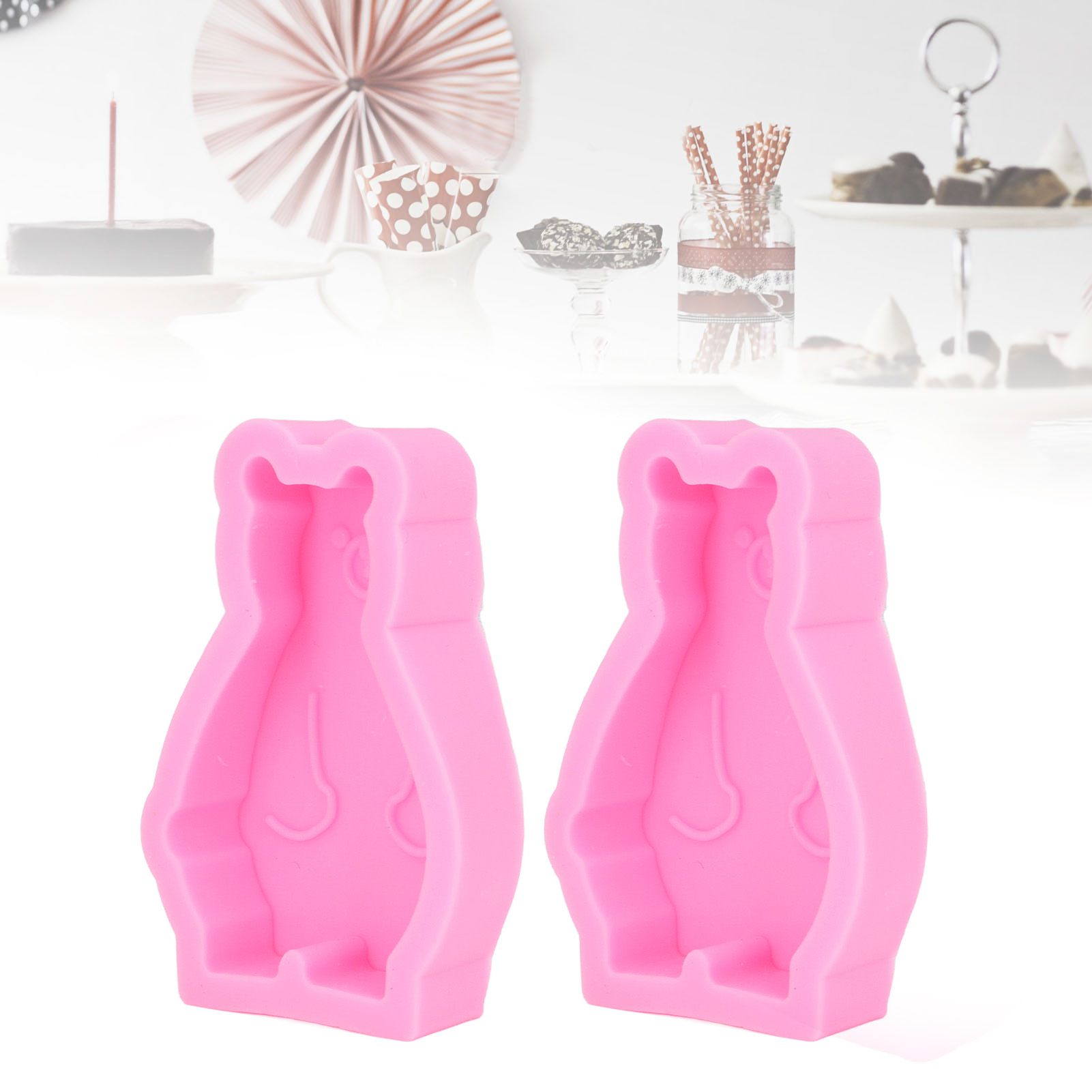 2 Silikon-kuchenformen In Bärenform Zum Selbermachen, Kuchenform Für Fondant Und Schokolade
