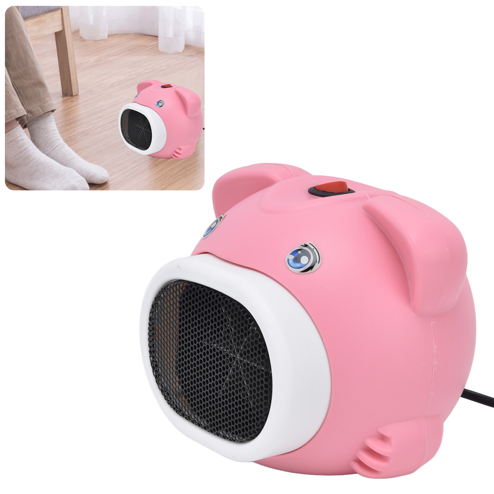Mini-schweine-förmiger Heizlüfter, 600 W, Sorgt Für Schnelle Und Bequeme Wärme, Geeignet Für Wohnungen, Büros Oder Schlafzimmer (europäischer Standard 220 V).