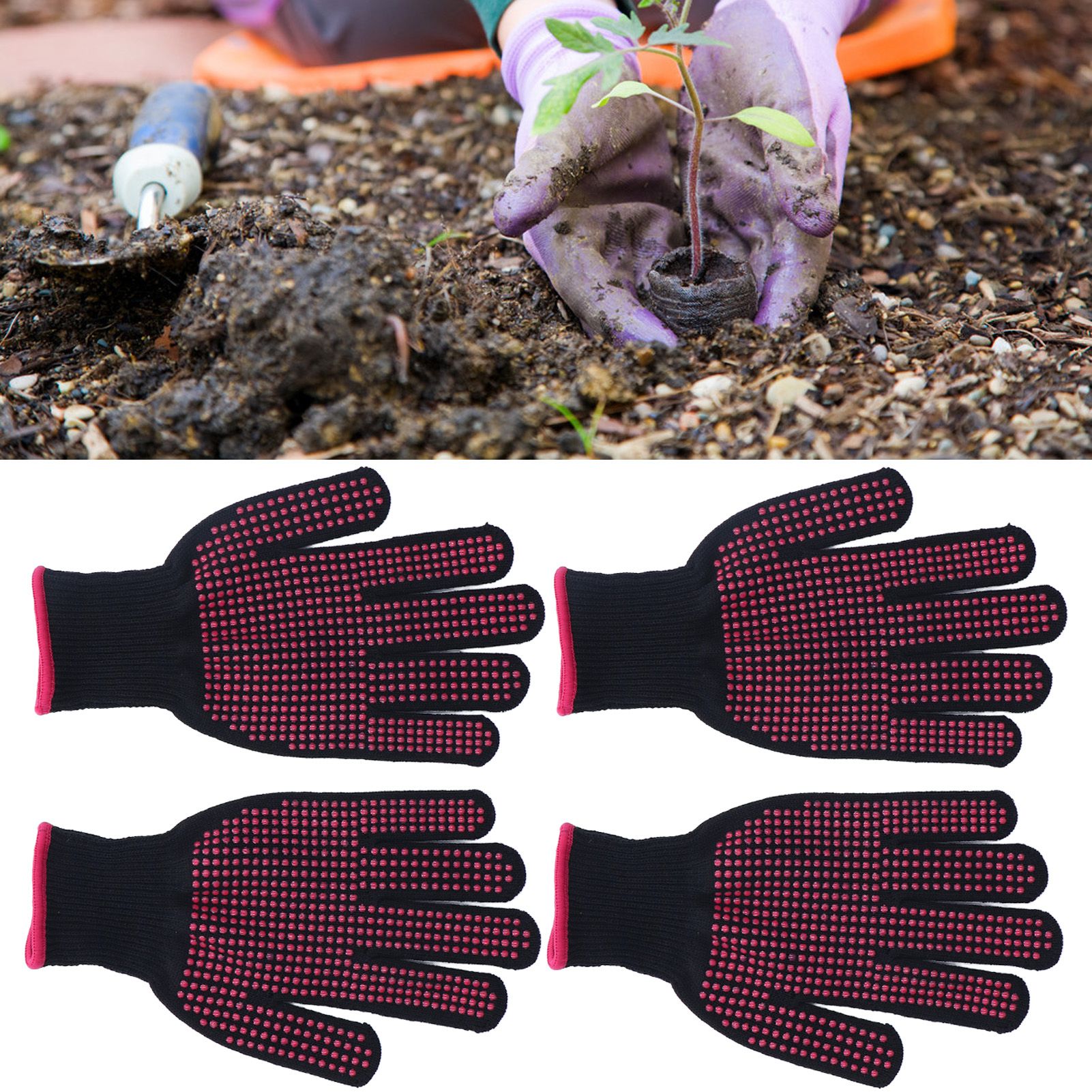 2 Paar Schnittfeste Handschuhe Zu Verkaufen, Schutzhandschuhe Für Küche Und Garten, Rosa