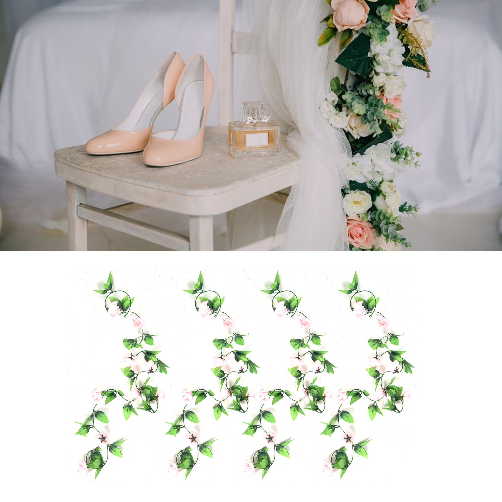 4 Streifen Künstliche Rosen Zum Selbermachen, Künstliche Blumen Für Hochzeiten, Gärten Und Feste