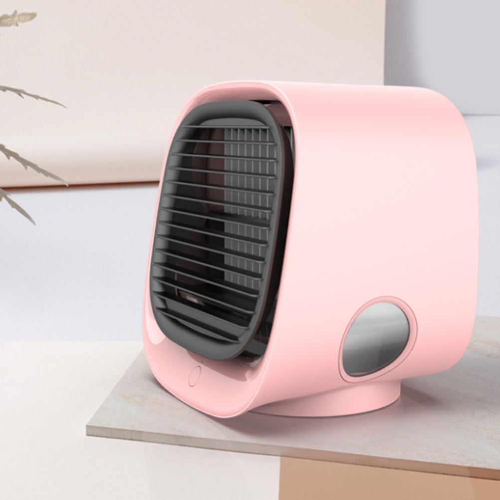 1 Mini-usb-wasserkühlungsventilator Mit Leisem Betrieb Für Zuhause Oder Büro, Rosa