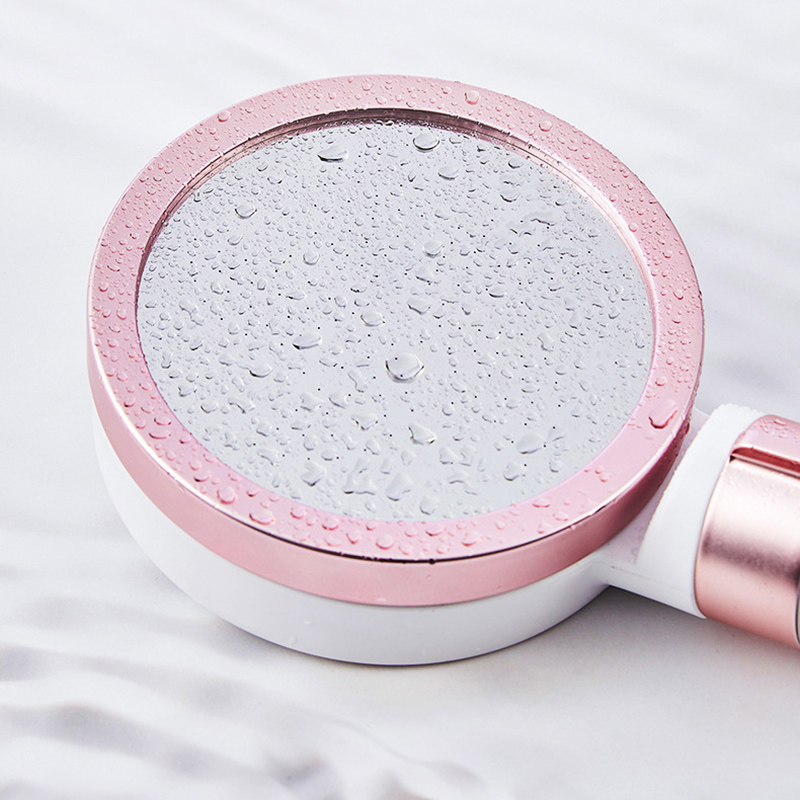 Duschkopf, Handbrause Mit Druckerhöhungspumpe, Duschkopf Für Badezimmer-warmwasserbereiter, Bad- Und Hautpflege, Vc-filter, Chlorentfernung, Modell A Roségold.
