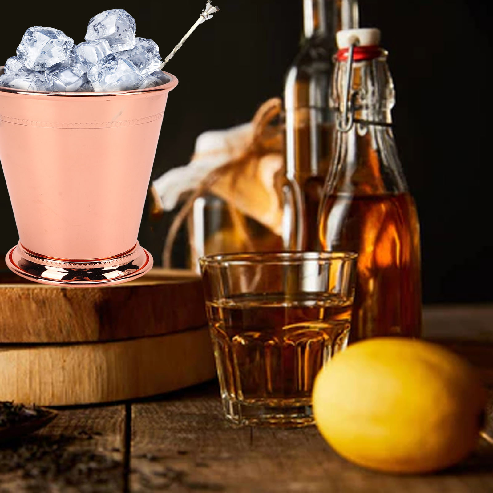 Mint Julep Cocktailglas Aus Edelstahl (roségold)