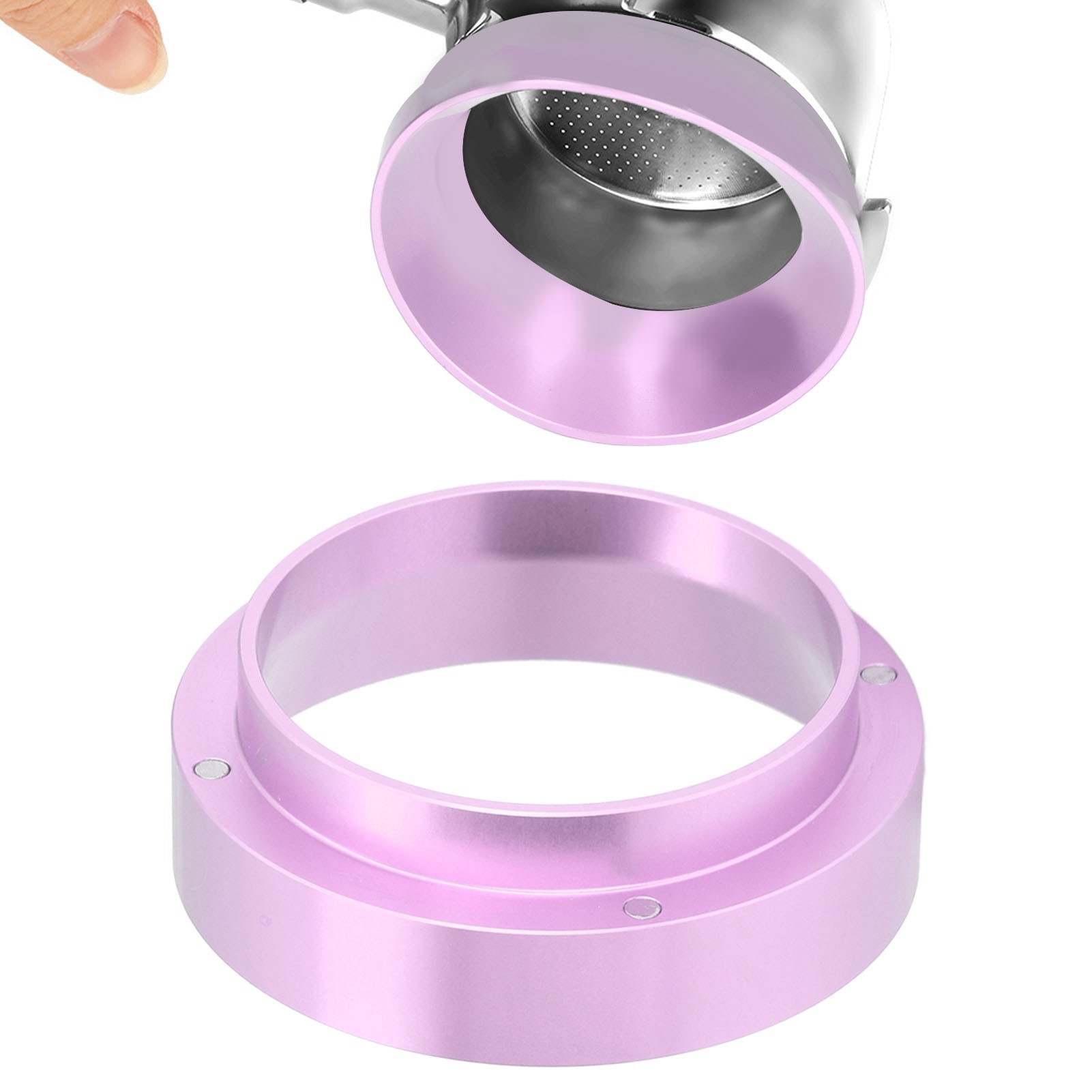 Espressomaschine Mit Magnetischem Anti-tropf-pulverspender, Pulverauffangbehälter, Anti-spritz-pulverhaltering, Roségold, 58 Mm, Magnetisch.