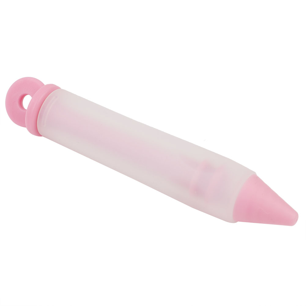 Silikon-lebensmittelstift Mit 4 Spitzen, Dekorationswerkzeug Für Schokolade Und Kuchen, Form (rosa)