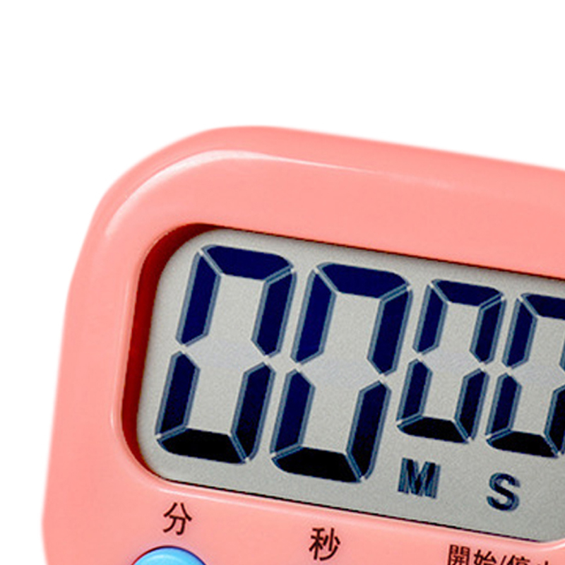 Kreativer Elektronischer Timer Mit Großem Display Für Schüler, Multifunktional, Zum Kochen Und Backen, Rosa/kleine Größe.