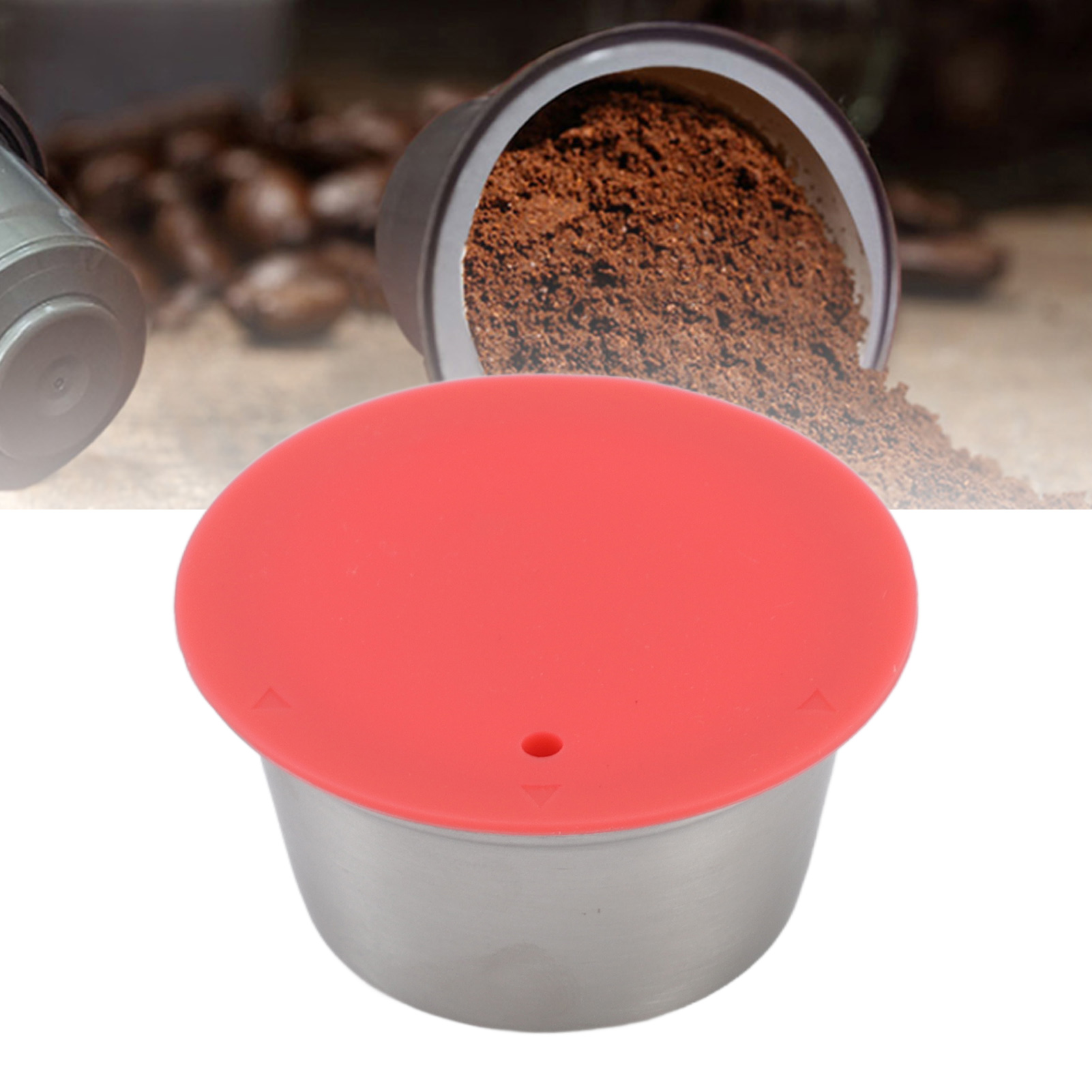 Nachfüllbarer Edelstahl-filterbecher, Kompatibel Mit Nestlé Dolce Gusto Kaffeekapseln (rot)