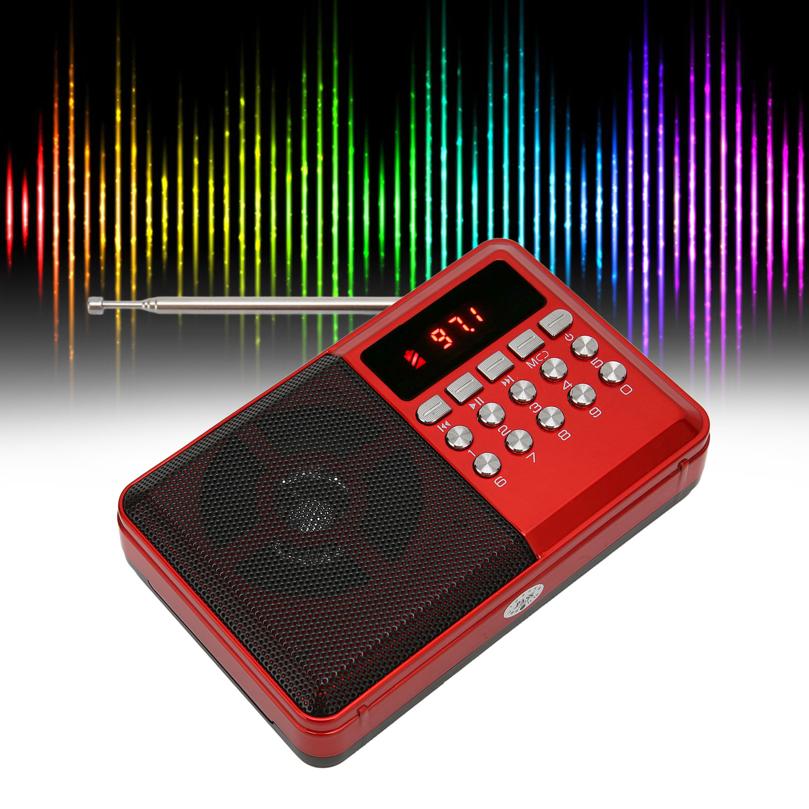 Multifunktionaler Lautsprecher Im Kartenformat, Tragbares Radio Für Senioren, Ideal Für Morgengymnastik Und Singen.