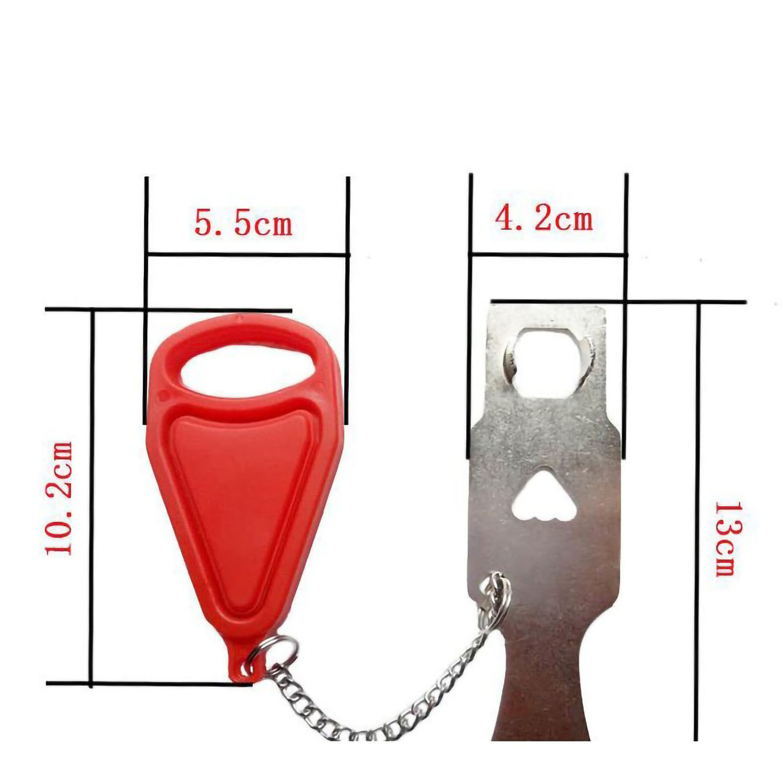 Türstopper, Türstopper Für Den Hausgebrauch, Tragbares Türschloss Mit Doppelfunktion Gegen Diebstahl, Kein Bohren Erforderlich, Erste Generation Rot, Kleine Öffnung.