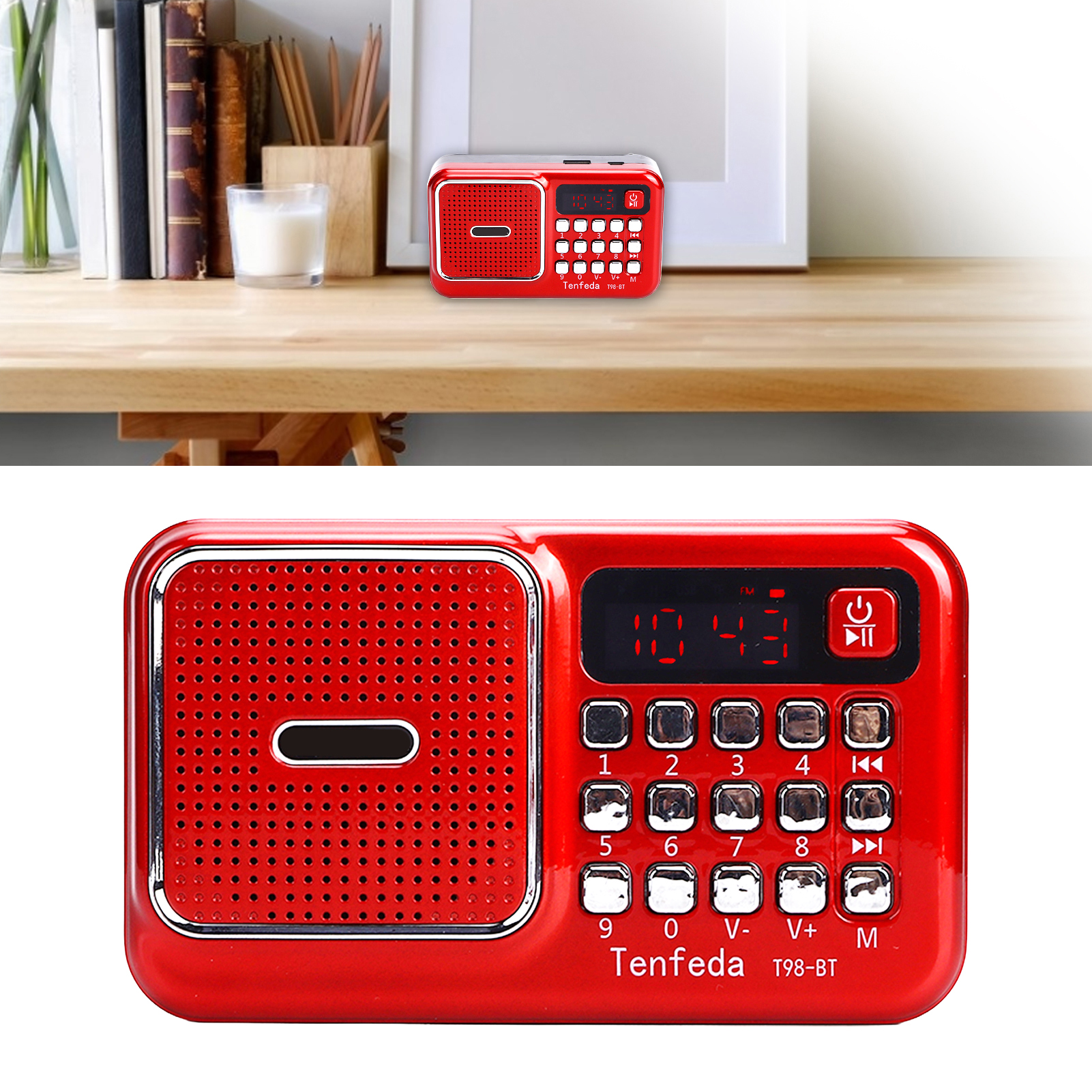 Mini-tragbares Radio, Kabelloser Mp3-player Mit Ladefunktion, Tragbarer Musikplayer Mit Speicherkartensteckplatz