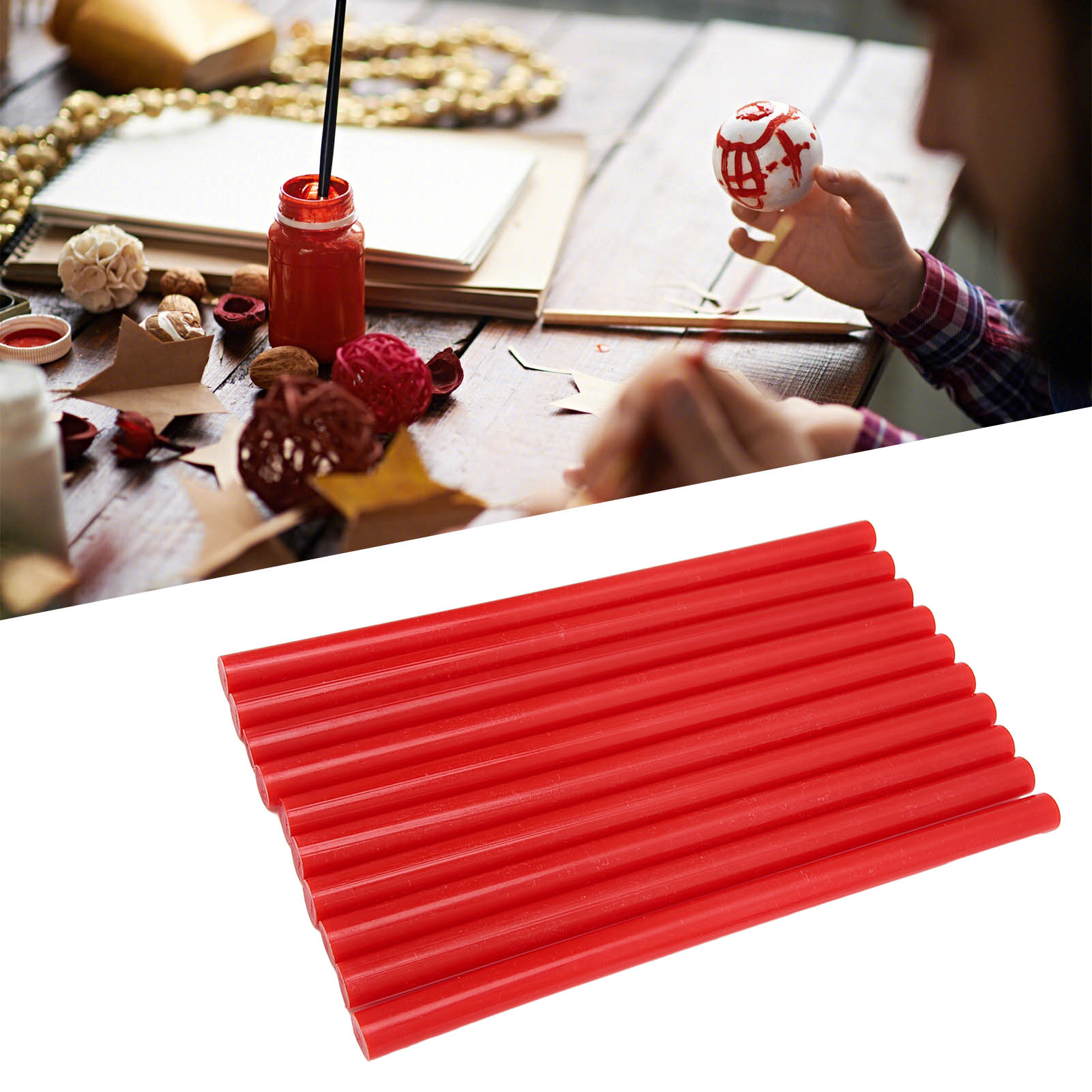 10 Stück/packung Heißklebesticks (11200mm), Heißklebestreifen, Silikonklebestreifen, Klebesticks Für Glas, Farbige Heißklebepistolen, Kleine Klebesticks.