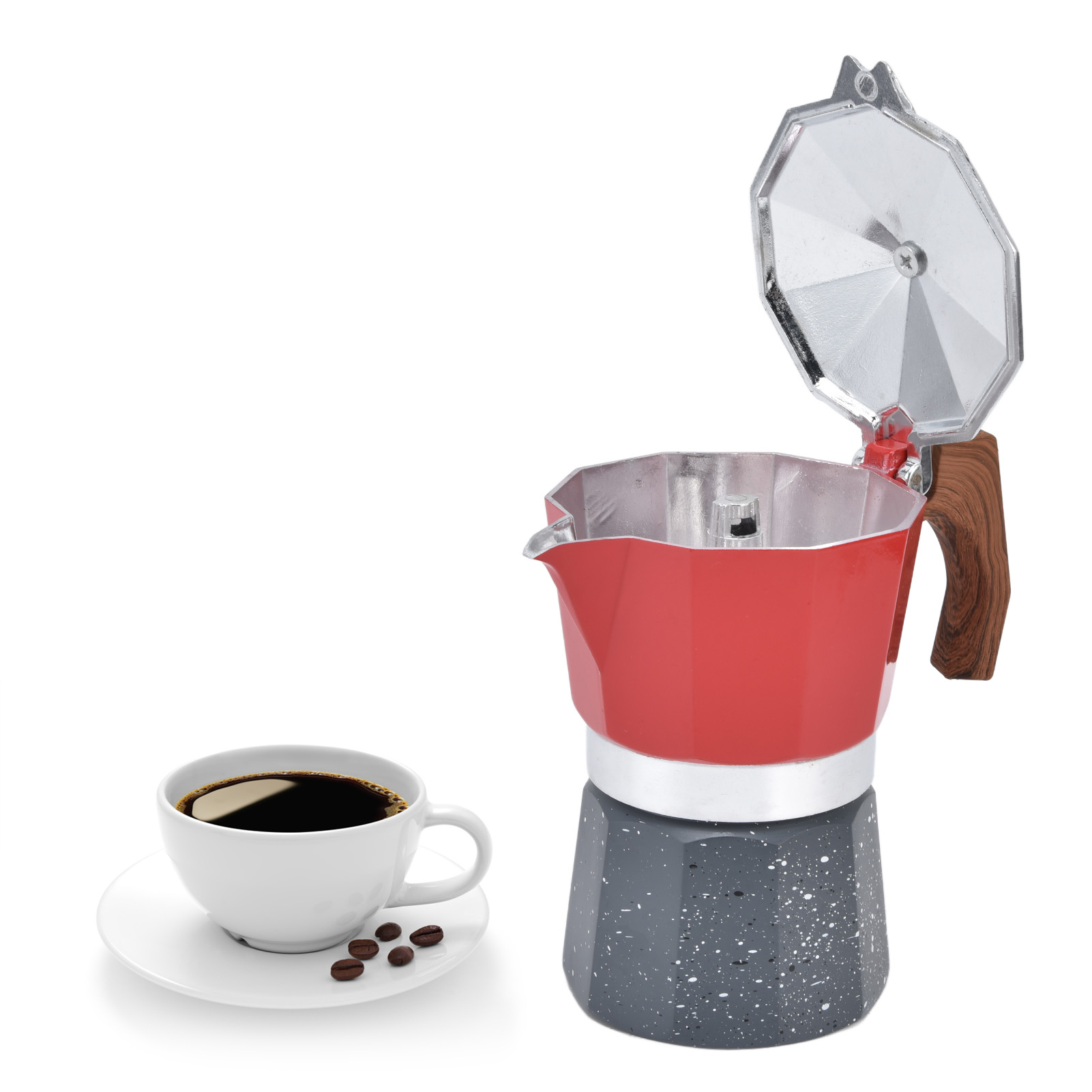 Dicke, Achteckige Mokkakanne, Filterkaffeemaschine Im Europäischen Stil, 300 Ml