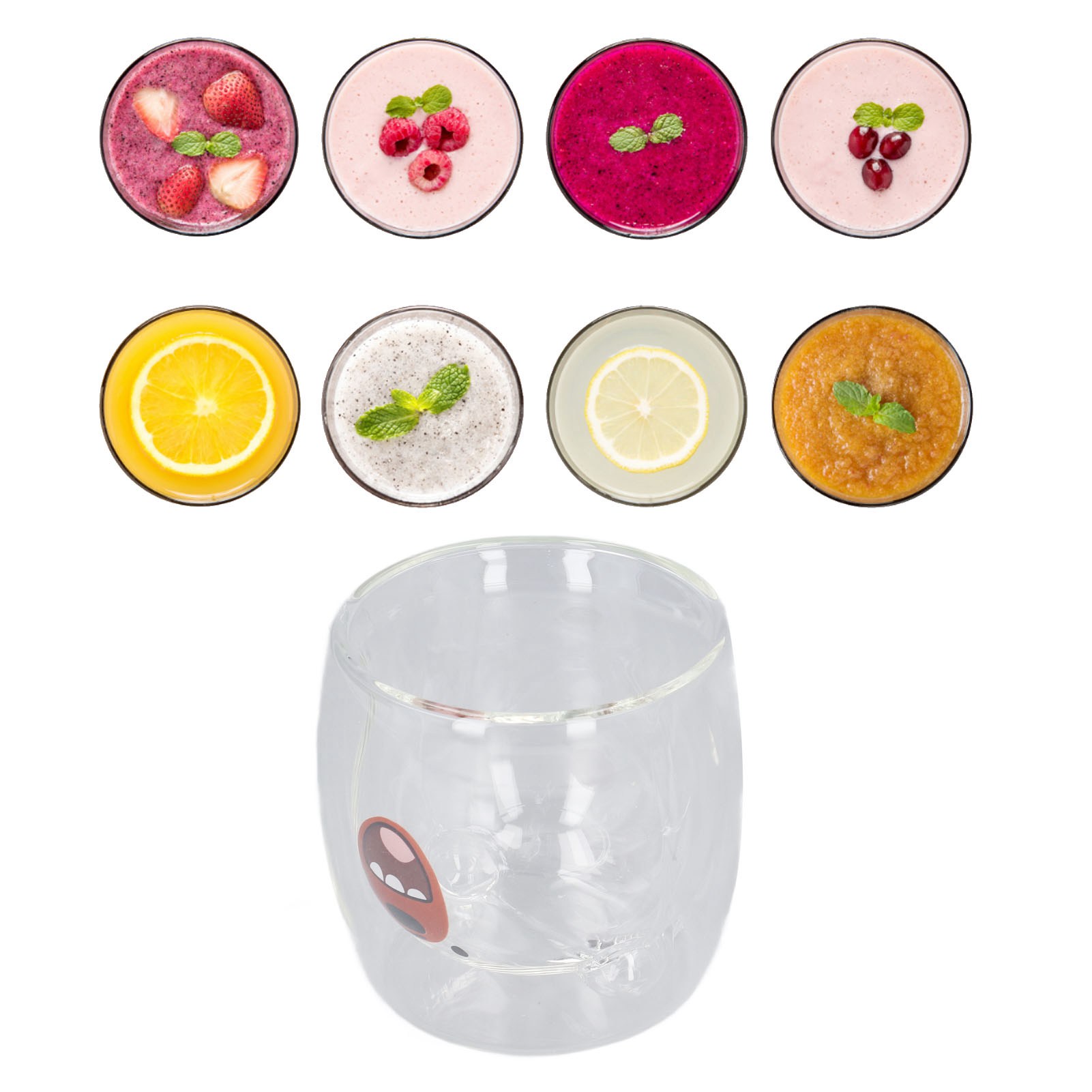Niedlicher Doppelwandiger Glasbecher, Espressobecher, Kaffeebecher, Teebecher, Ideales Geschenk Zum Geburtstag Oder Zu Feiertagen, 250 Ml Becher Mit Rotem Bärenmotiv.
