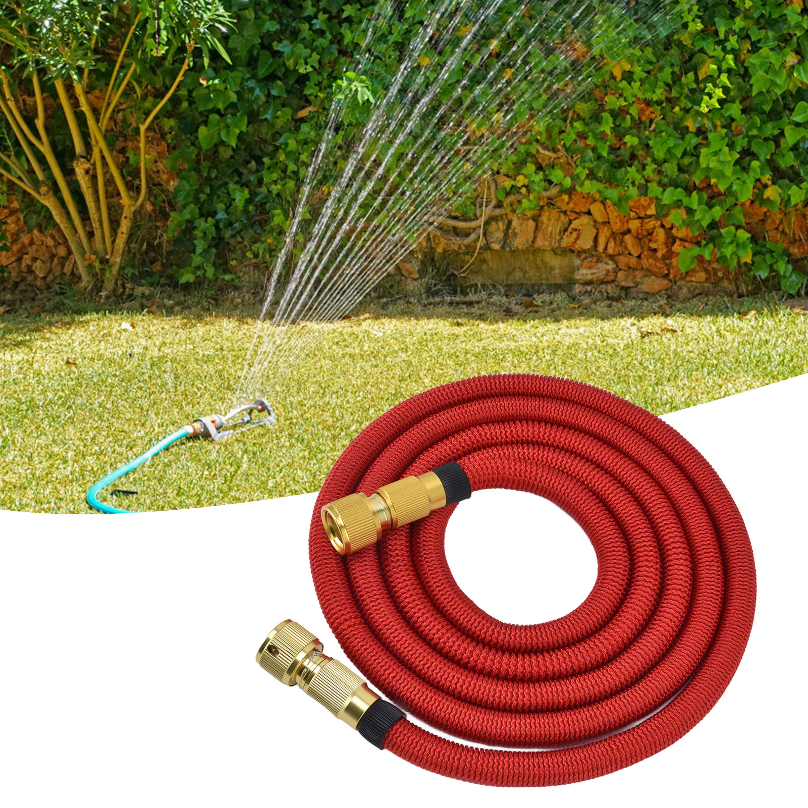 Hochdruck-wasserpistole, Teleskopierbarer Gartenschlauch, 7,5 M Schnellkupplung, Zubehör Für Die Gartenbewässerung, Das Blumengießen Und Die Autowäsche.