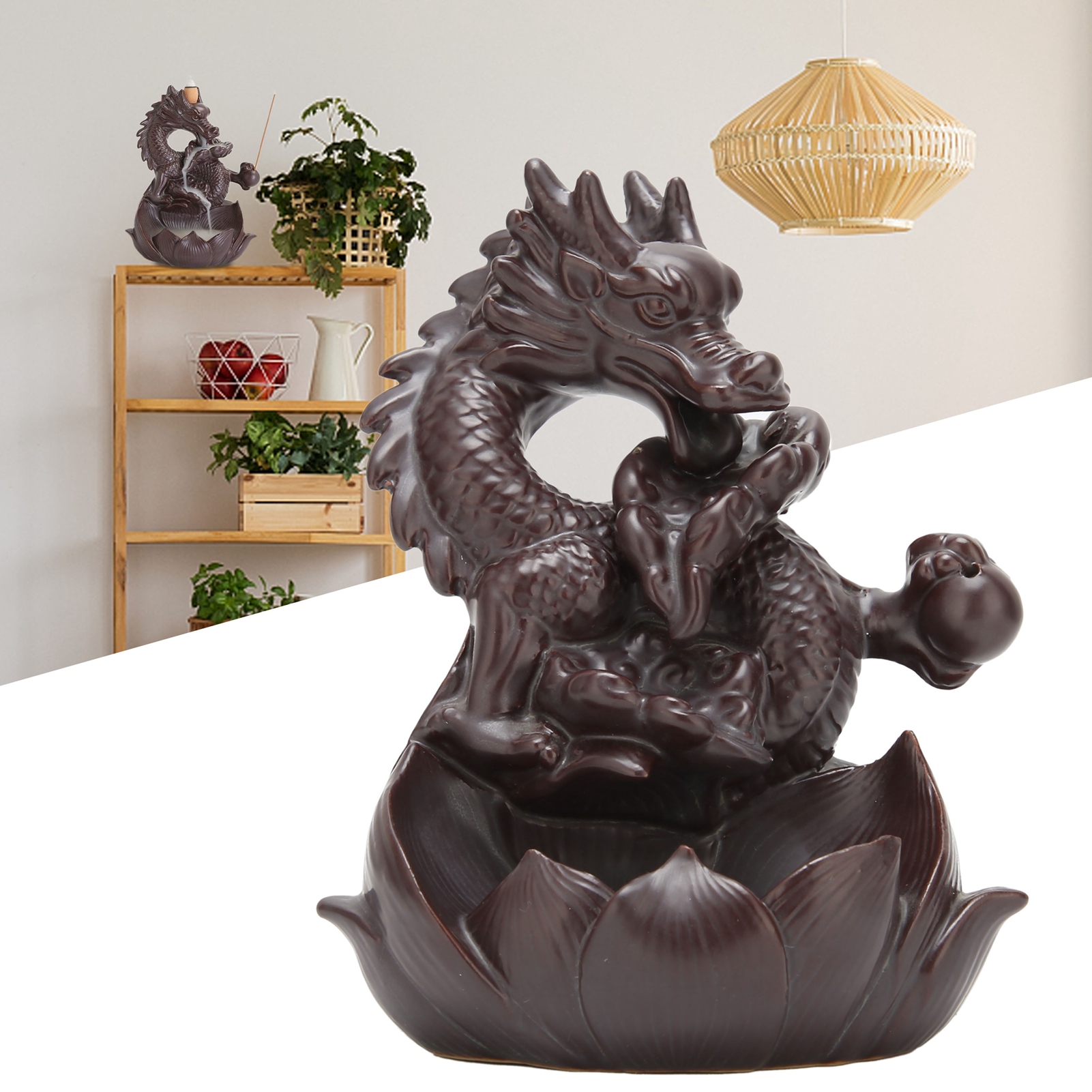 Drachen-rückfluss-räuchergefäß, Räucherhalter, Handgefertigter Dekorationsartikel, Geschenk
