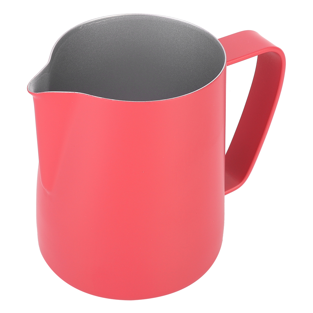 350-ml-milchaufschäumkännchen Aus Edelstahl, Latte-behälter, Kaffeezubehör, Rote Rose