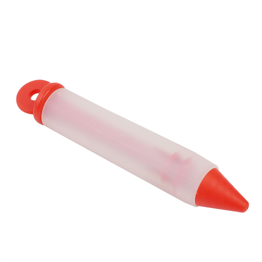 Silikon-lebensmittelstift Mit 4 Spitzen, Dekorationswerkzeug Für Schokolade Und Kuchen, Form (rot)