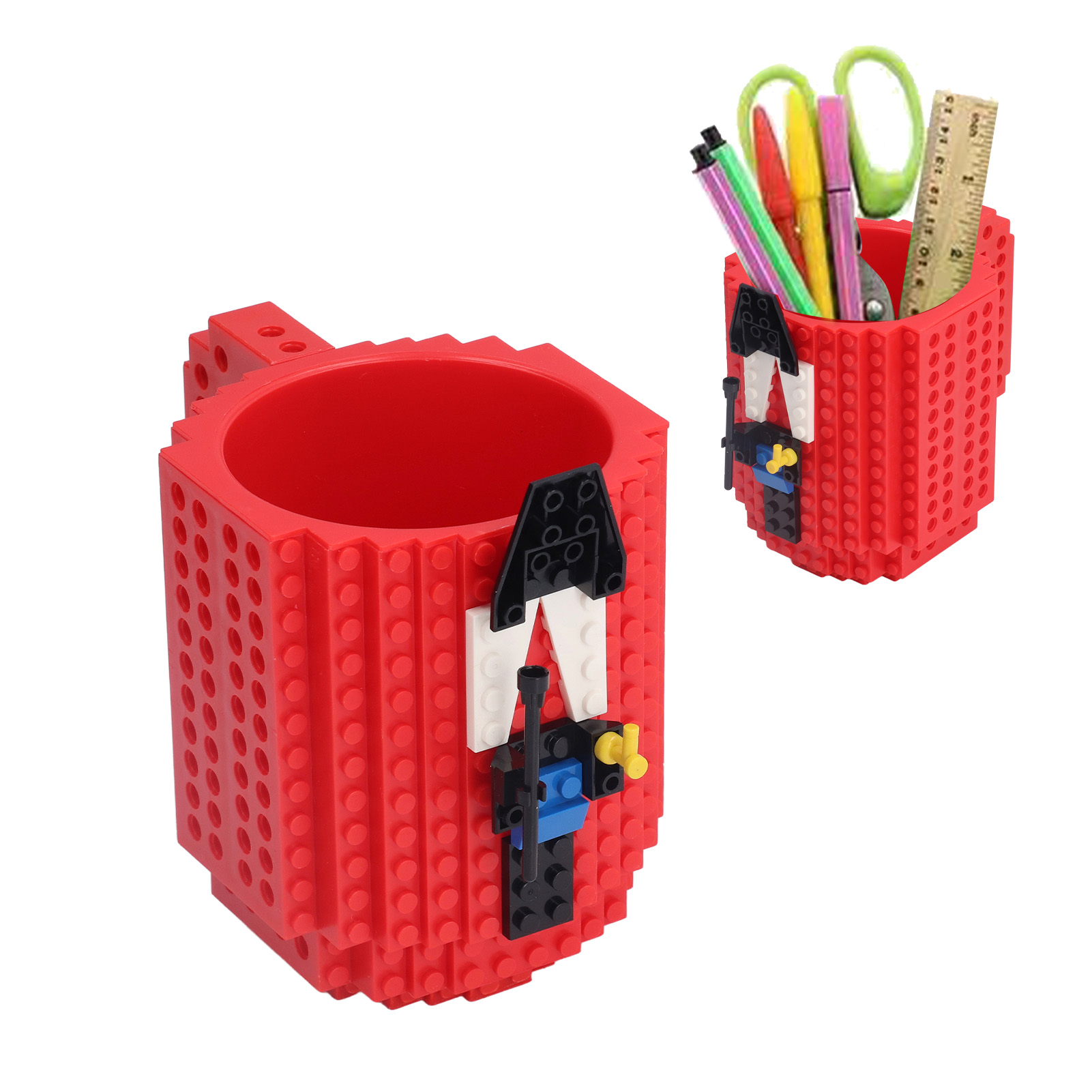 Diy-becher Mit Bausteinen (kaffeebecher Mit Bausteinen) Rot