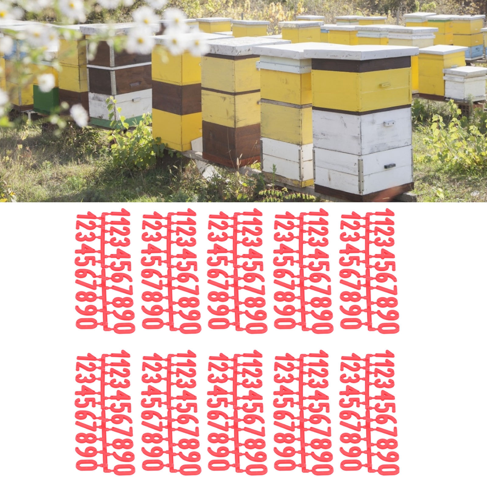Set Mit 10 Nummerierten Kunststoffetiketten Für Zuhause, Wohnung, Büro, Schlafzimmer, Bienenstock