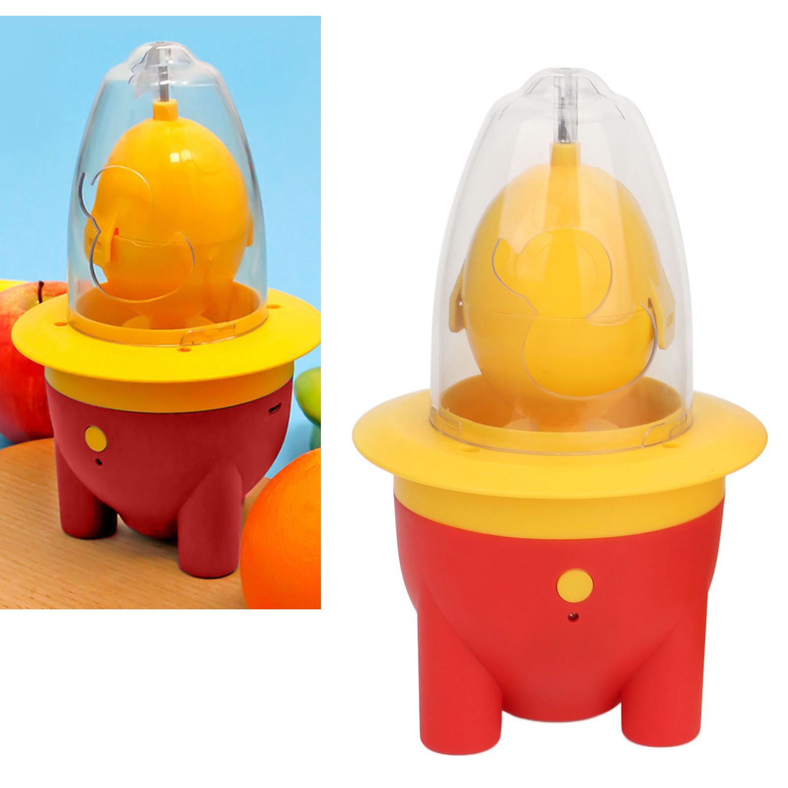 Mini-elektro-eierquirl In Rot Für Die Zubereitung Goldener Eier