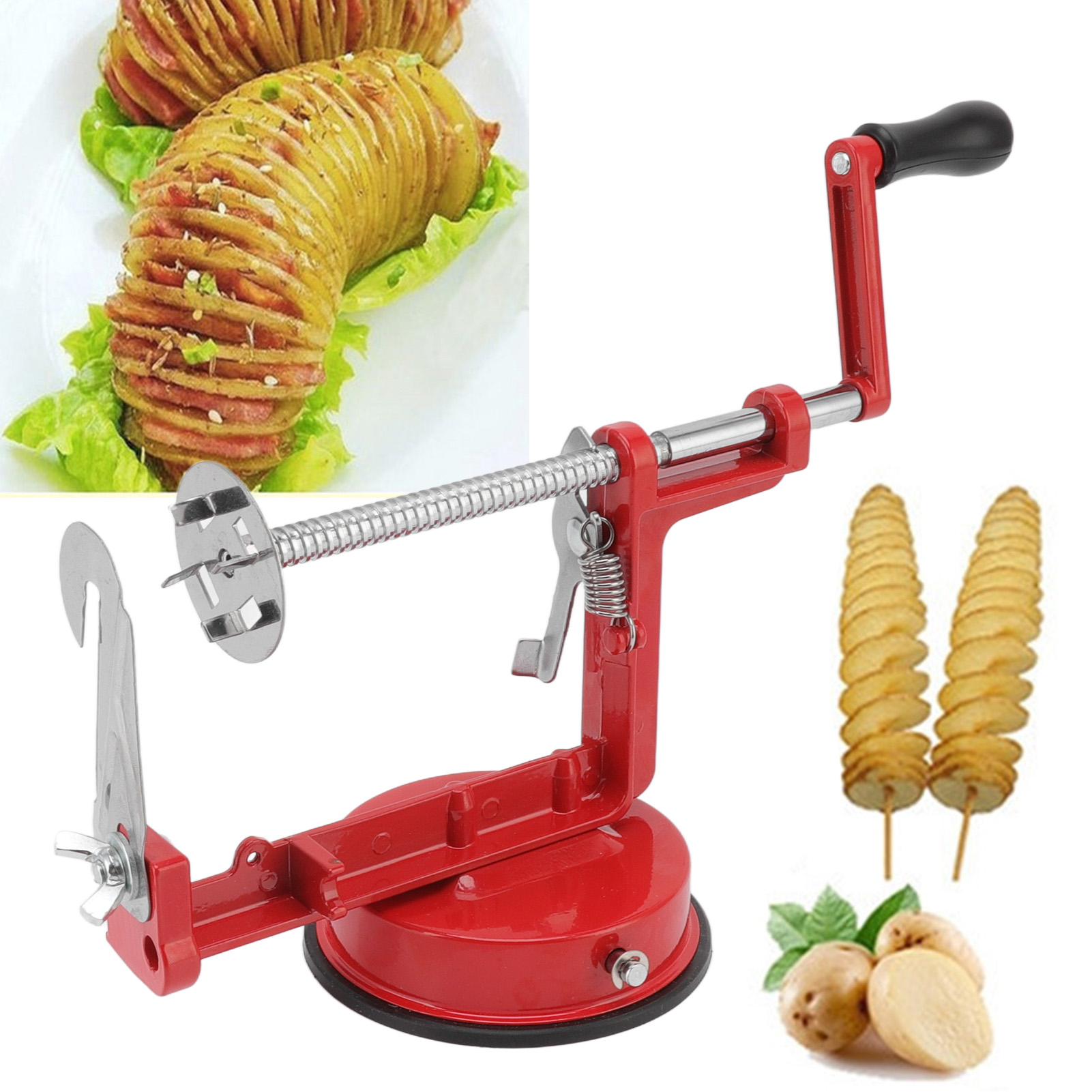 Red Cyclone Kartoffelschneider, Manueller, Rotierender Multifunktionsschneider, Spiral-kartoffelschneider